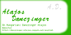 alajos danczinger business card